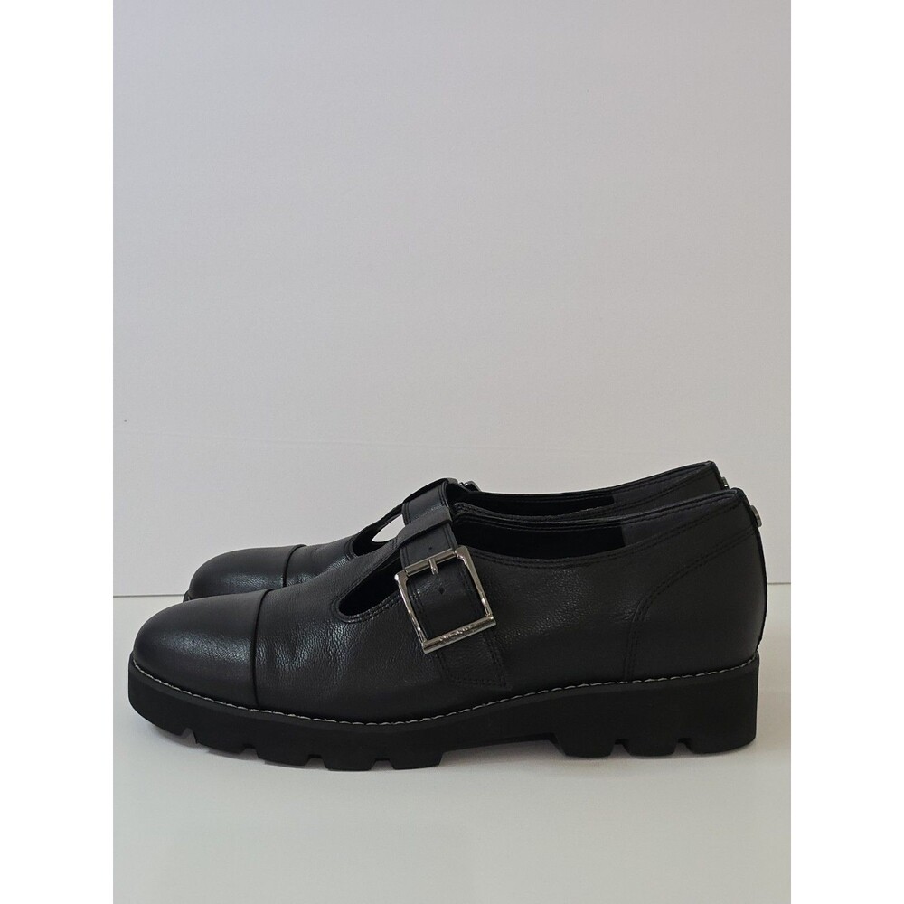 Vionic Black Leather Buckle Mary Jane Flats - Picture 4 of 13